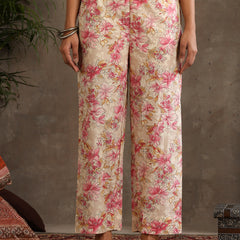 Women Floral Printed Regular Pure Cotton Kurta with Palazzos & With Dupatta