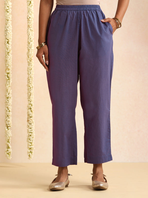 Ethnic Motifs Embroidered Empire Thread Work Kurta With Trousers & Dupatta