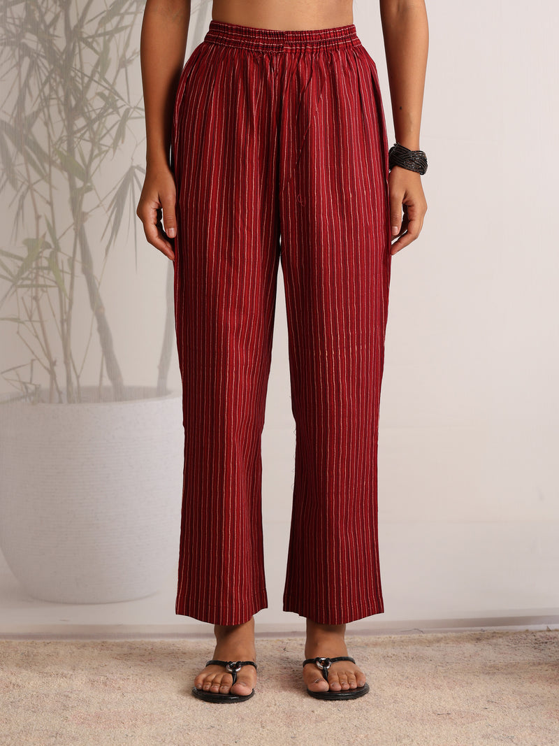 Khushal K Women Co-Ords set - Maroon