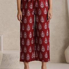 Khushal K Floral Printed V-Neck Pure Cotton Kurta set