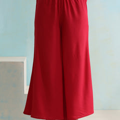 Paisley Printed V-Neck Sleeveless Kurta with Palazzos & With Dupatta