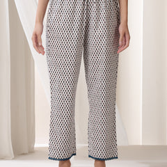 Floral Printed Notch-Neck Pure Cotton Kurta With Trousers And Dupatta