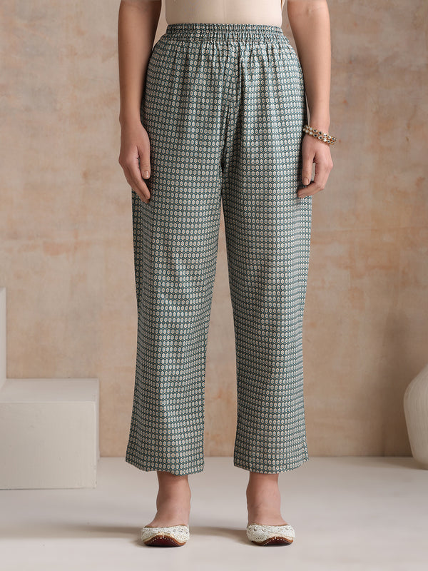 Women Ethnic Motifs Printed Regular Pure Cotton Kurta with Palazzos & With Dupatta