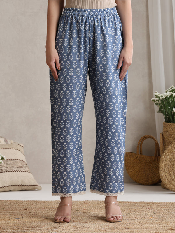 Khushal K Women Floral Printed Regular Pure Cotton Kurta set