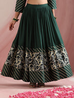 Embroidered Sequinned Ready To Wear Lehenga & Blouse With Dupatta