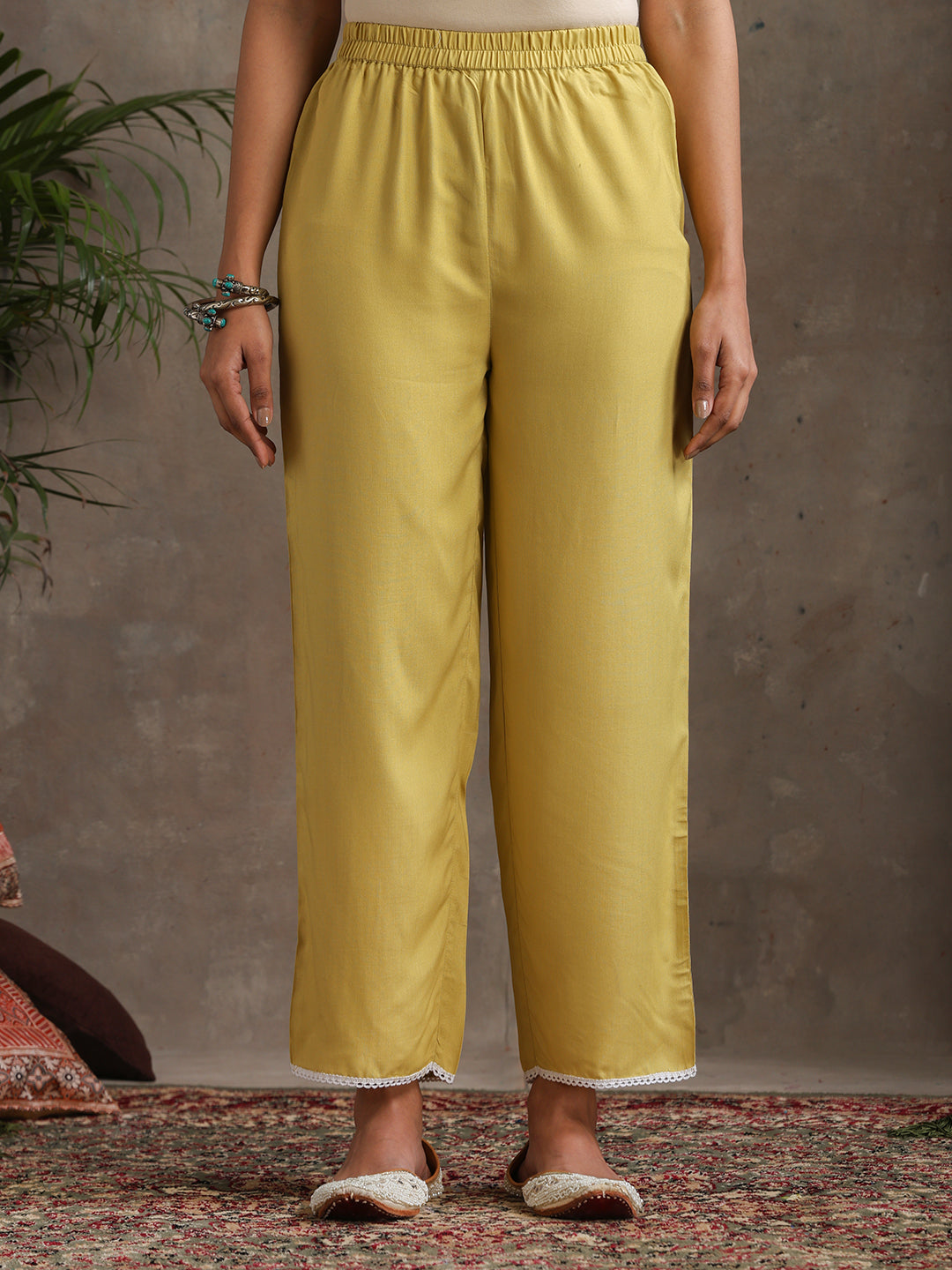 Anarkali Kurta With Palazzos And Dupatta