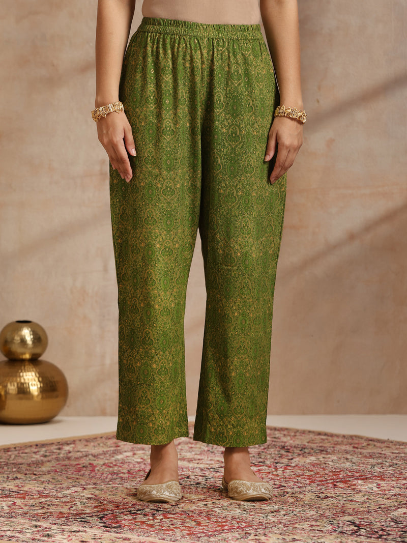 Women Ethnic Motifs Printed Sequinned Anarkali Kurta with Trousers & Dupatta