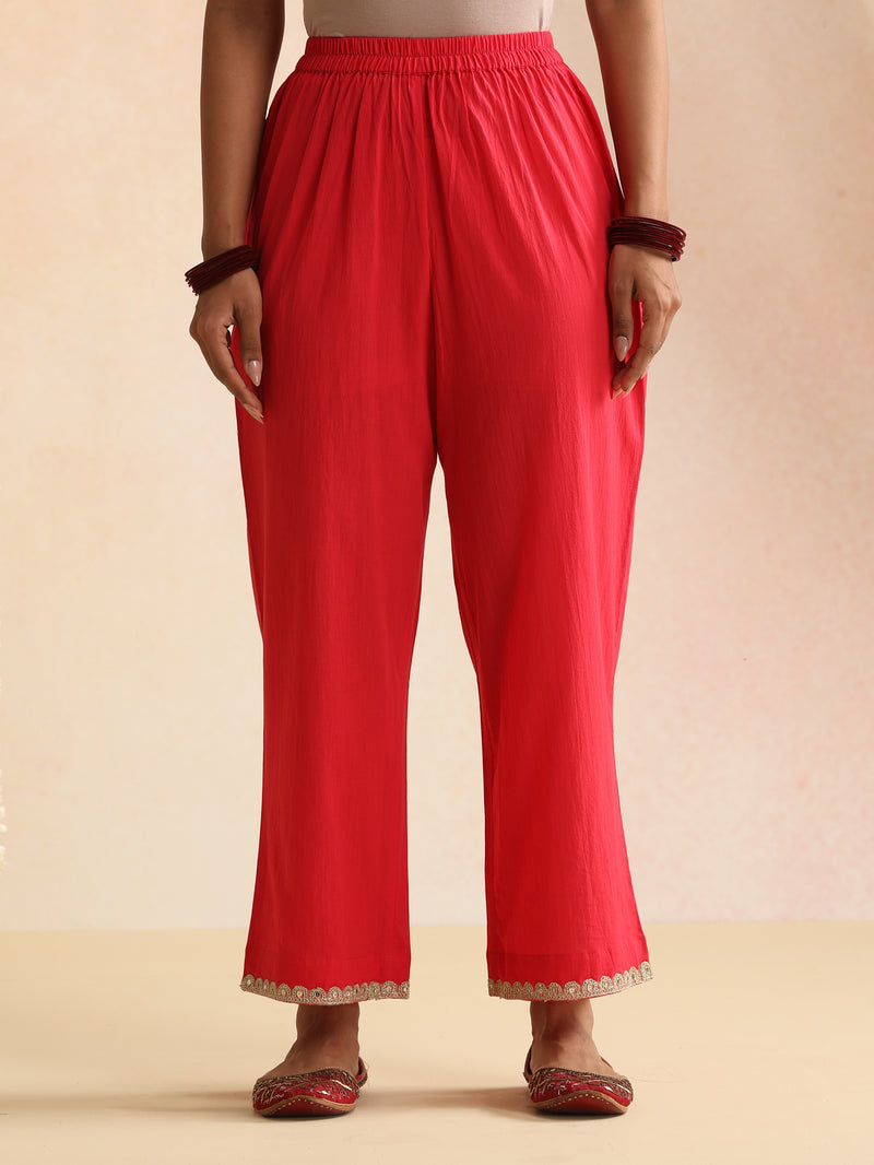 Women Ethnic Motifs Printed Pure Cotton Kurta & Trouser With Dupatta