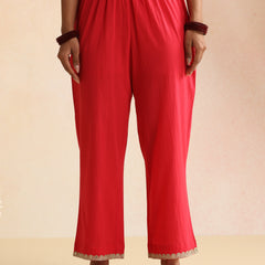 Women Ethnic Motifs Printed Pure Cotton Kurta & Trouser With Dupatta