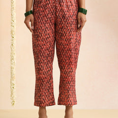 Ethnic Motifs Printed Round Neck Gotta Patti Kurta With Trousers & Dupatta