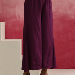 Paisley Printed Sleeveless Straight Kurta with Palazzos & Dupatta