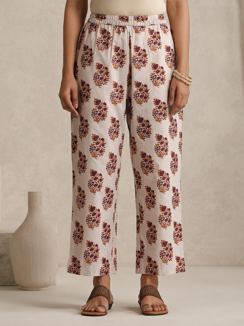 Khushal K Women Floral Printed Cotton A-Line Kurta set