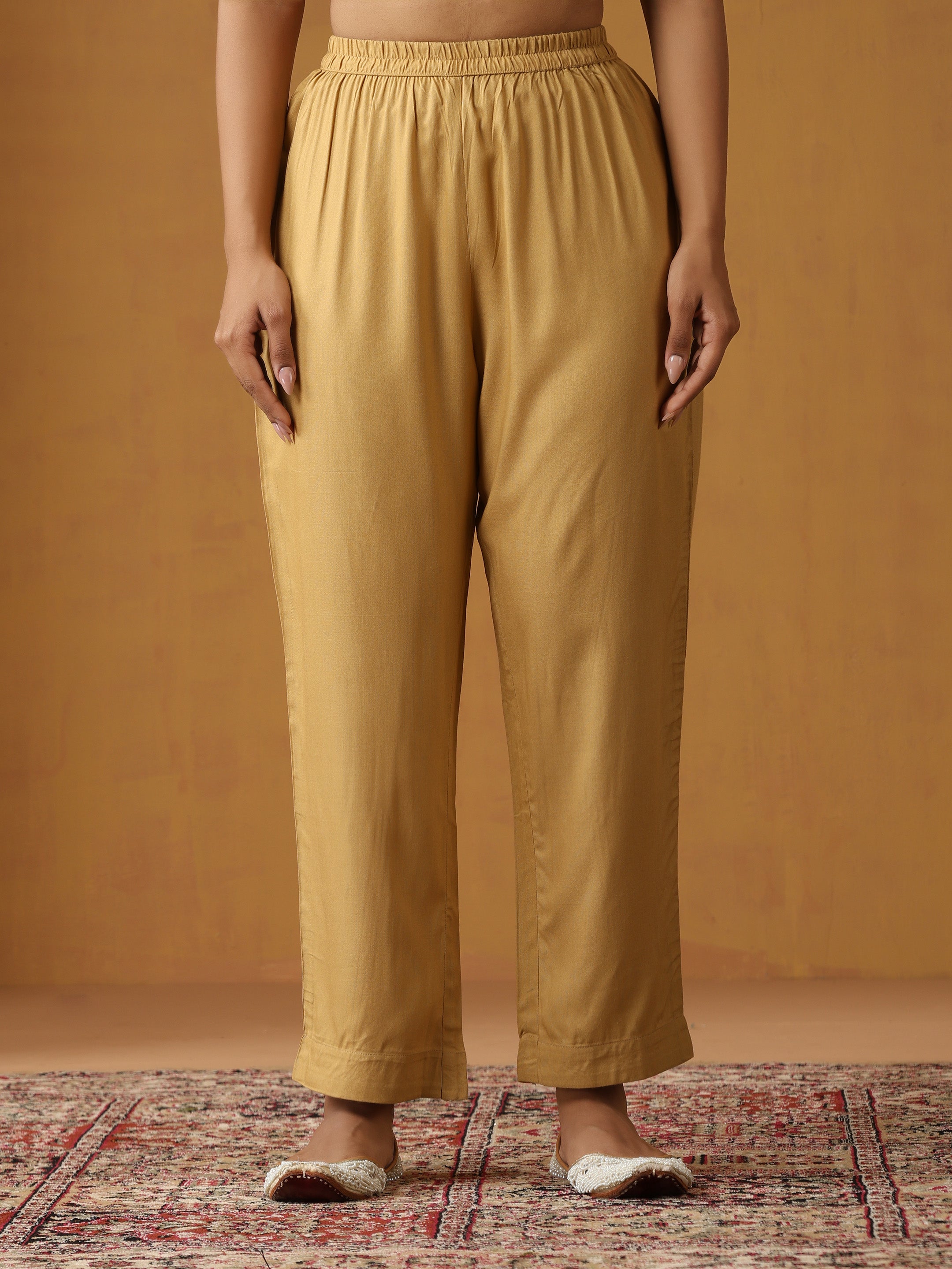 Paisley Printed Pure Cotton Straight Kurta With Palazzo And Dupatta