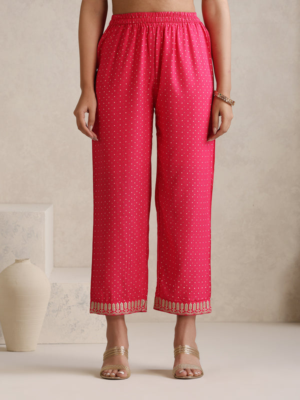 Khushal K Polka Dot Printed Anarkali Kurta set