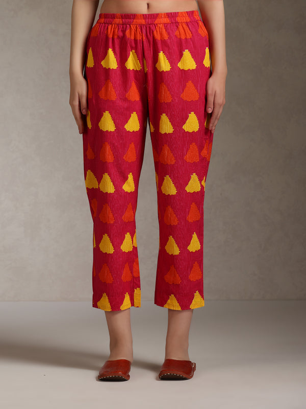 Khushal K Women Geometric Printed Cotton Kurta set