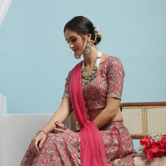 Ready to Wear Printed Lehenga & Blouse With Dupatta
