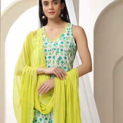 Khushal K Women Floral Printed Regular Pure Cotton Kurta set