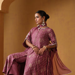 Khushal K Women Ethnic Motifs Embroidered Pure Cotton Kurta set