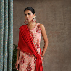 Women Ethnic Motifs Printed Regular Pure Cotton Kurta Palazzos & With Dupatta