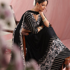 Floral Printed Gotta Patti Ready to Wear Lehenga & Choli With Dupatta