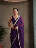 Poly Chiffon Fashion Saree
