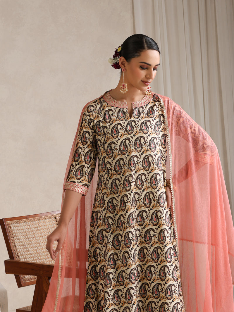 Khushal K Floral Printed  Anarkali Kurta set