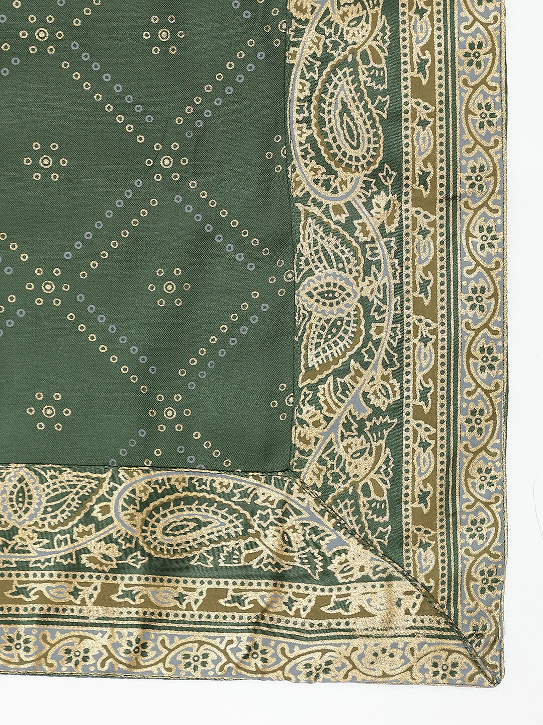 Green printed Kurta with Palazzos with dupatta