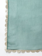 Floral Printed Cotton Lehenga & Blouse With Dupatta