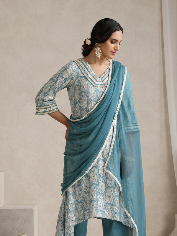 Khushal K Women Paisley Printed A-Line Kurta set