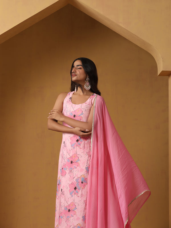 Khushal K Women Floral Printed Regular Kurta set