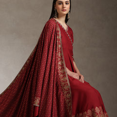 Khushal K Women Solid Anarkali Kurta set