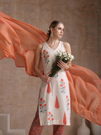 Floral Printed Pure Cotton Straight Kurta with Palazzos & With Dupatta