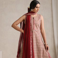 Women Floral Printed Regular Pure Cotton Kurta with Palazzos & With Dupatta
