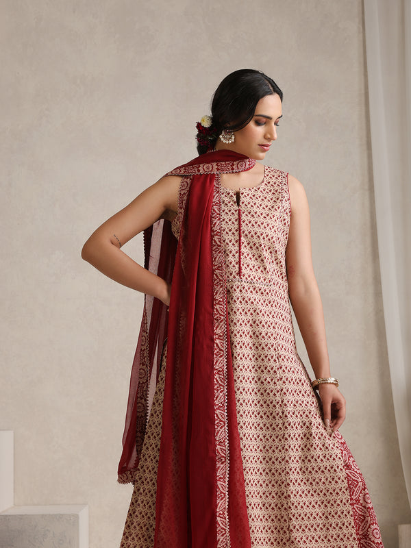 Women Floral Printed Regular Pure Cotton Kurta with Palazzos & With Dupatta