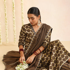 Women Ethnic Motifs Printed Pure Cotton Kurta & Trouser With Dupatta