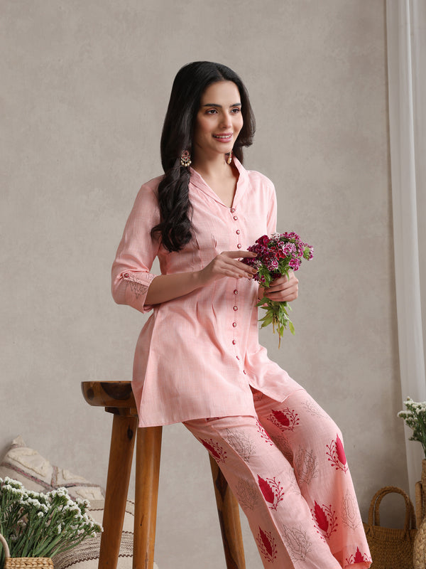 Pink Serenity Floral Cord set
