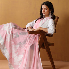 Khushal K Floral Embroidered Anarkali Thread Work Kurta set