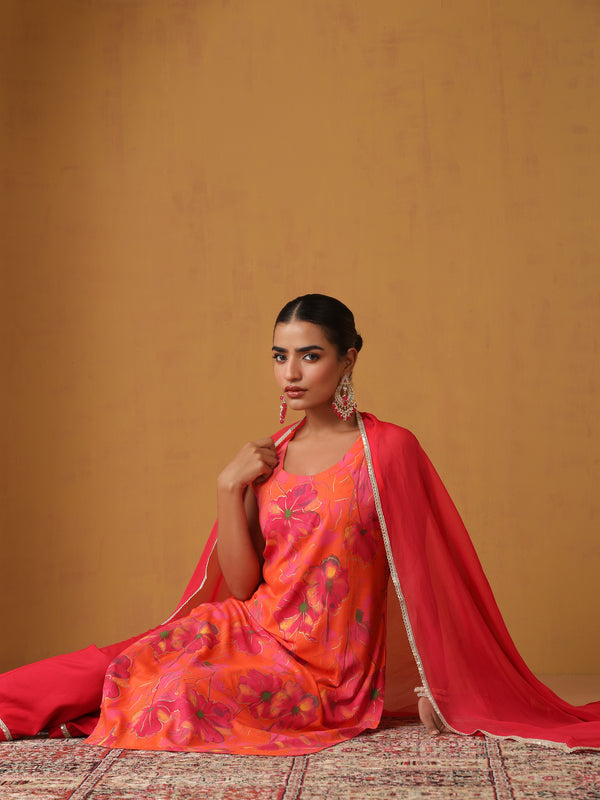 Khushal K Women Ethnic Motifs Printed Cotton Kurta set