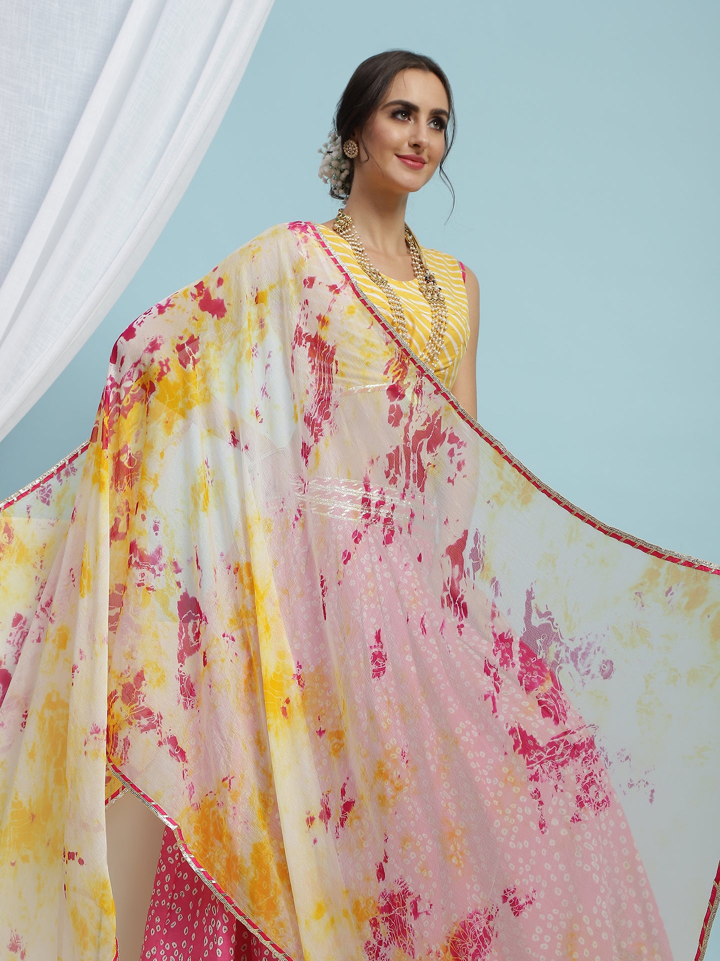 Printed Cotton Ready to Wear Lehenga & Blouse With Dupatta