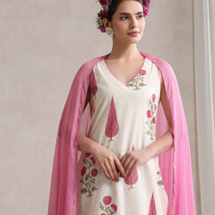 Khushal K Women Floral Printed Regular Pure Cotton Kurta set