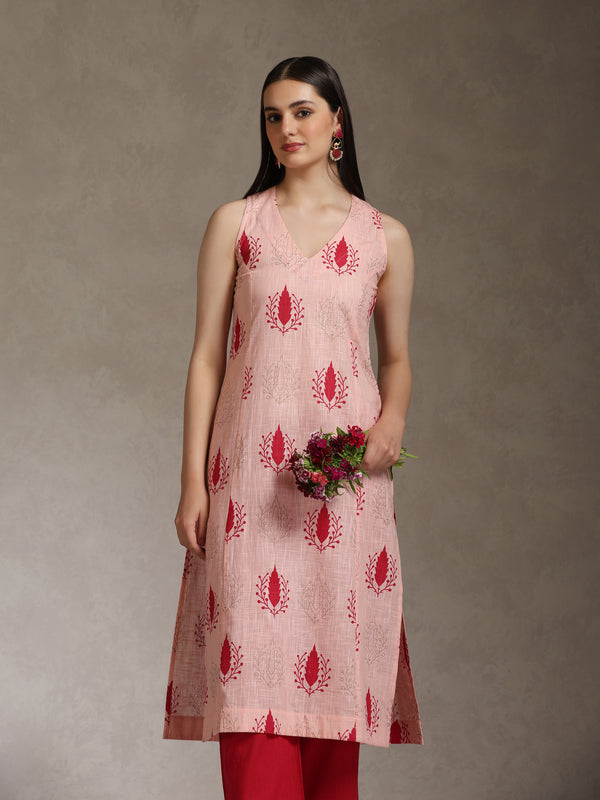 Khushal K Women Ethnic Motifs Printed Cotton Kurta set