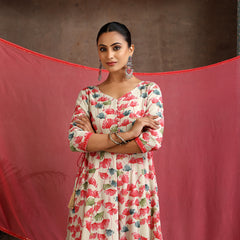 Women Floral Printed Kurta with Palazzos & Dupatta