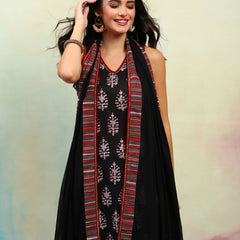 Ethnic Motifs Printed Regular Pure Cotton Straight Kurta with Palazzos & Dupatta