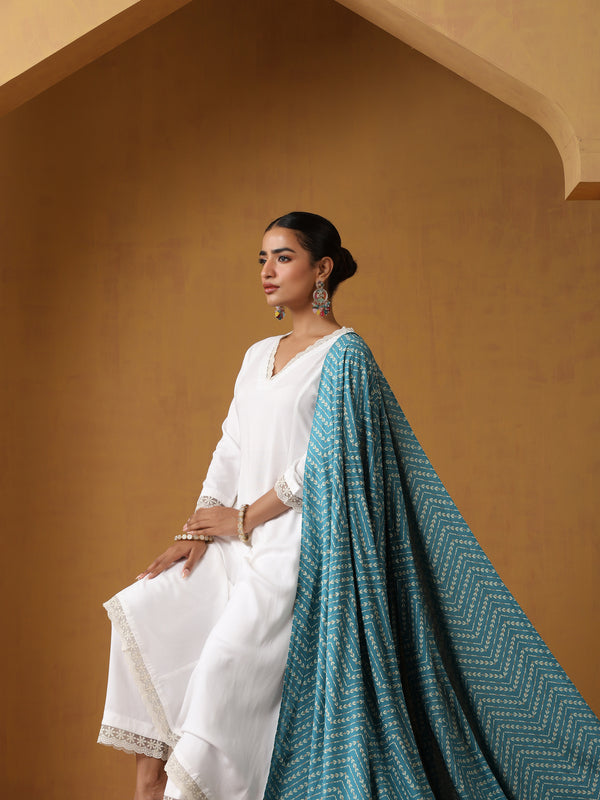 Khushal K Women Solid A-Line Kurta set