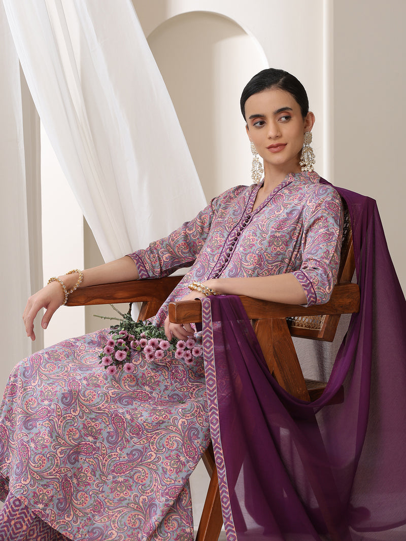 Khushal K Women Paisley Printed  Kurta set