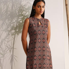 Khushal K Women Cotton kurti With Farshi Salwar - Black