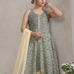 Khushal K Floral Printed A-Line Kurta set