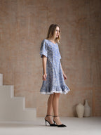 Women Floral Printed Cotton Fit and Flare A-Line Dress