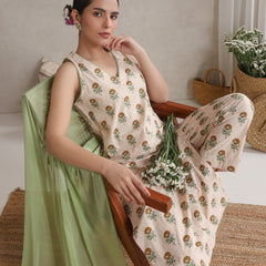 Khushal K Women Printed Cotton Kurta Sets