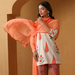 Khushal K Women Floral Printed Regular Pure Cotton Kurta set